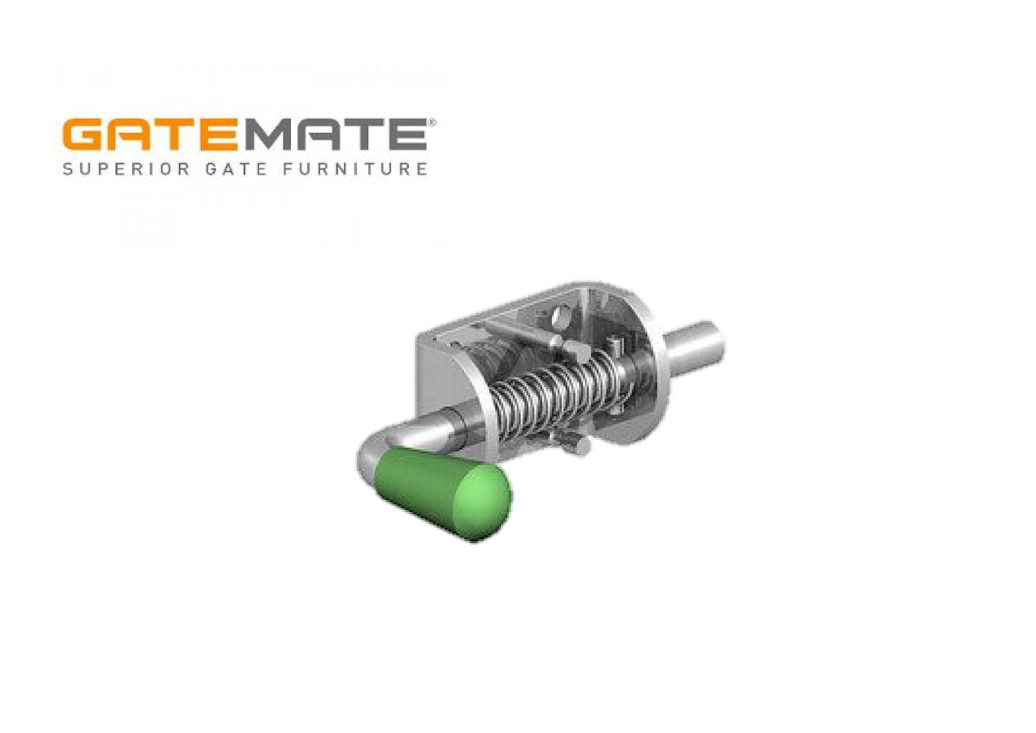 Spring-loaded bolt, short body 60mm, zinc