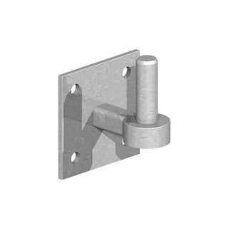 Hook on plate,  galvanised