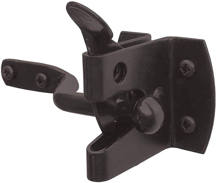 Auto thumb latch, 57mm heavy-duty, black epoxy polymer