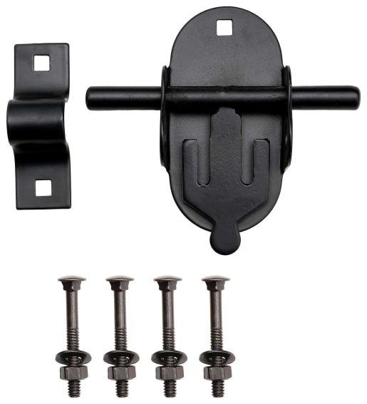 GATEMATE® Oval pad bolt, black polymer
