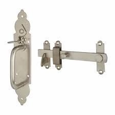 Suffolk latch, gothic-style, zinc-plated.