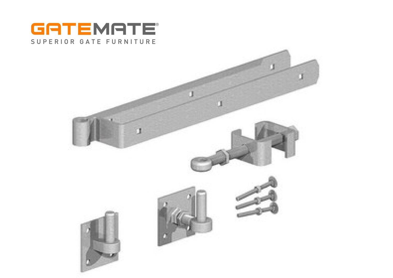 Adjustable hinge, rising/self-closing galvanised