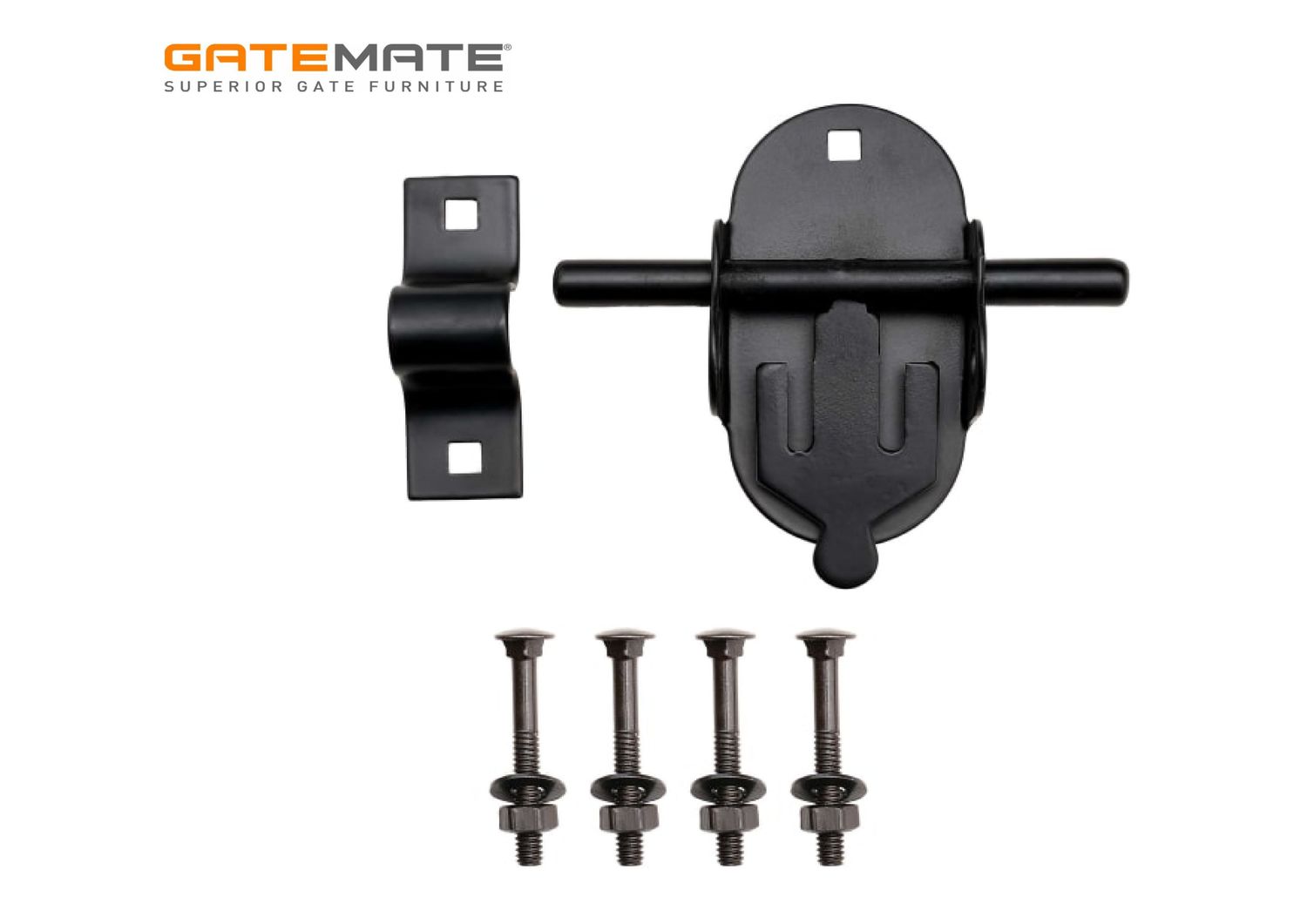 Oval pad bolt, black polymer