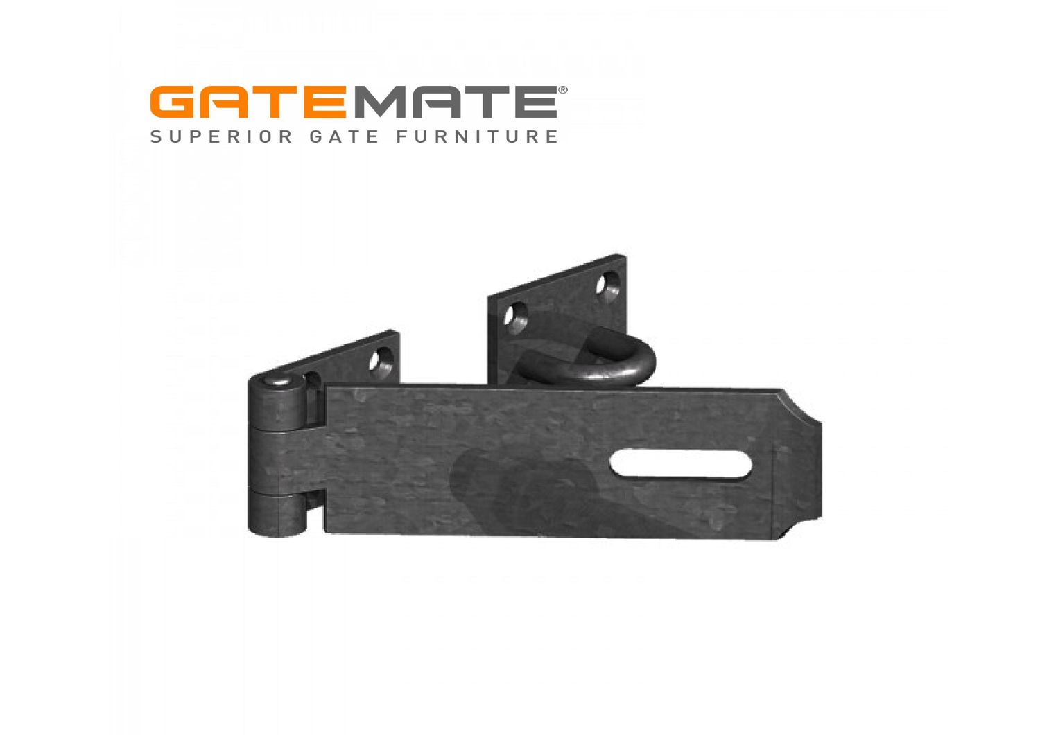 Hasp &amp; staple, heavy-duty, black