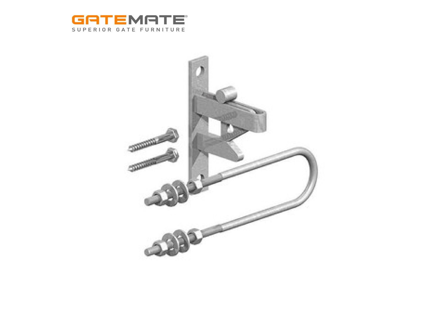 Latch, with safety striker, galvanised
