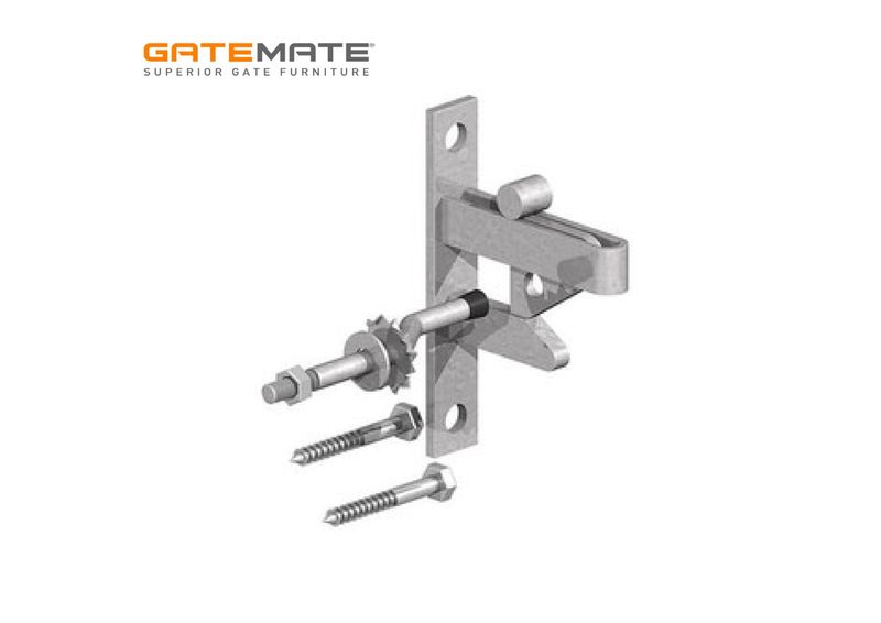 Self-catching latch, galvanised Self-catching latch, galvanised