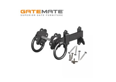 Ring latch 150mm, black