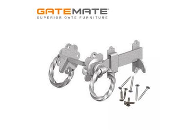 Ring Latch, twisted handle, galvanised.