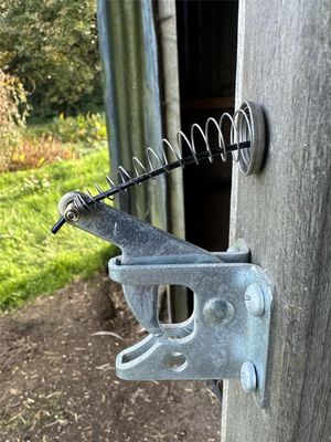 Thumb spring latch