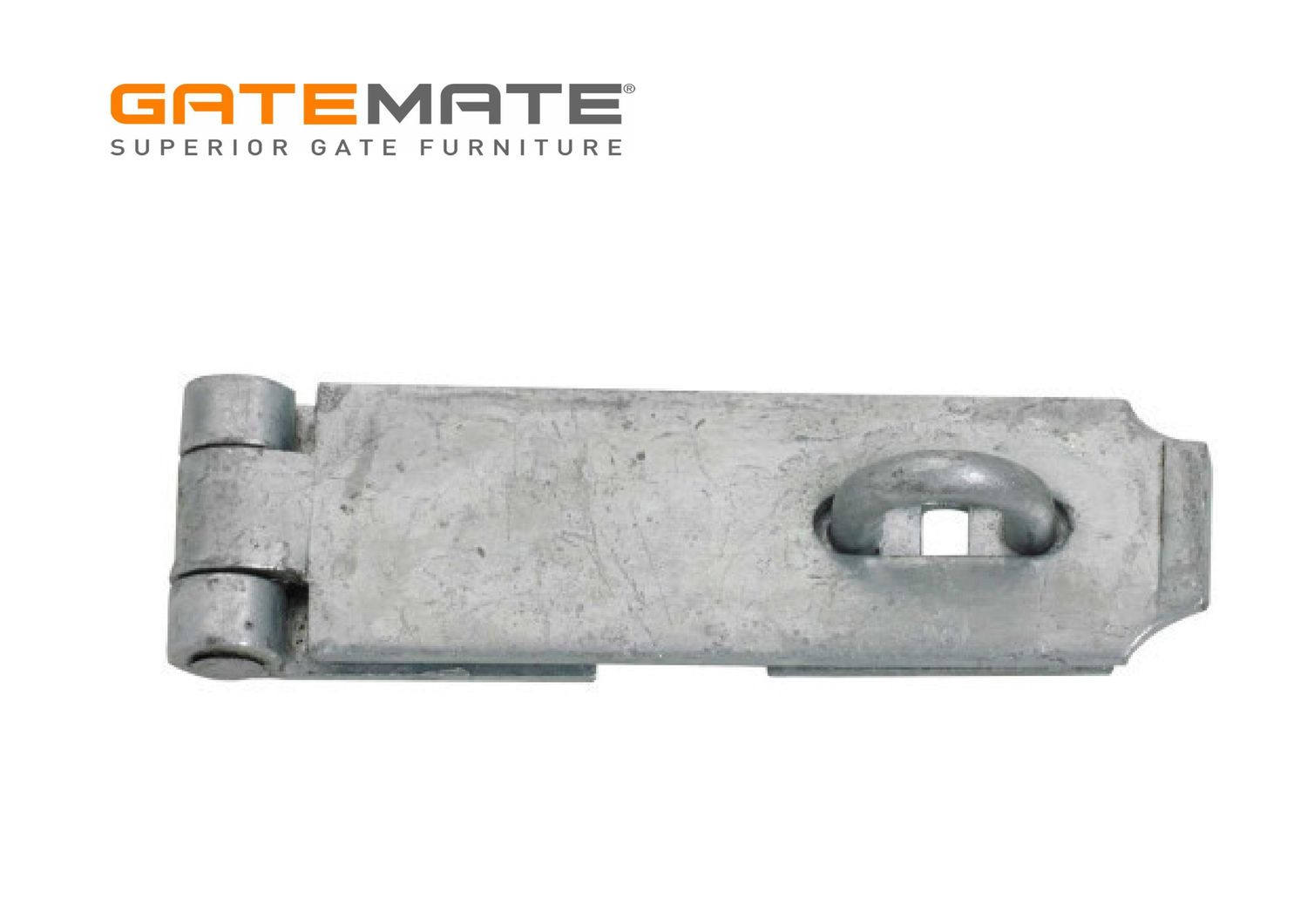 Hasp &amp; staple, heavy-duty, galvanised.