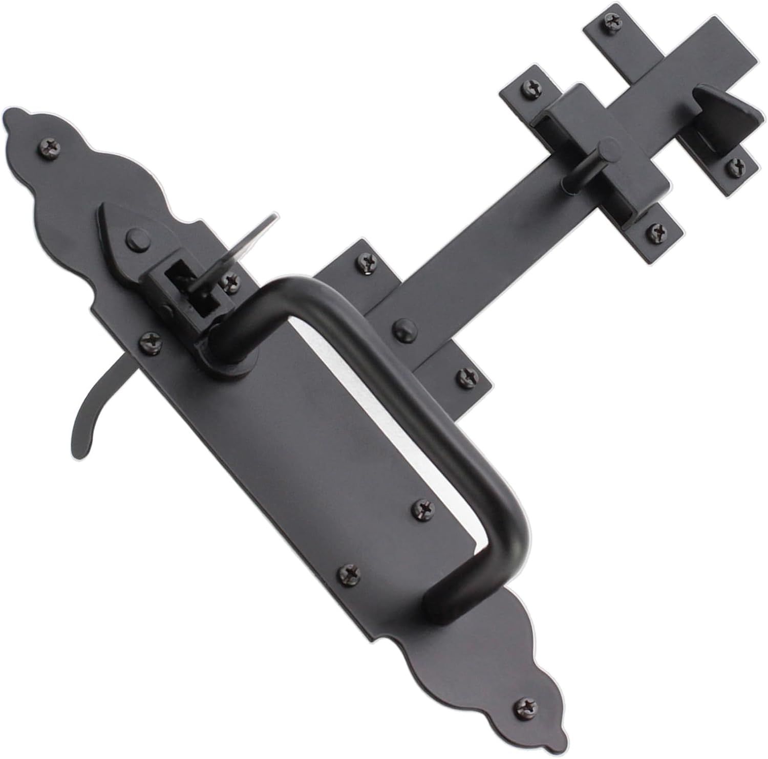 Suffolk latch, gothic-style, black