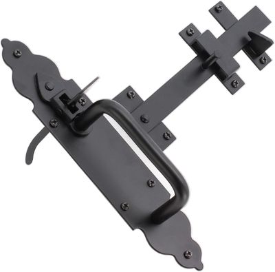 Suffolk latch, gothic-style, black