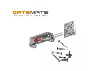 Spring-loaded animal bolt, zinc plated Spring-loaded animal bolt, zinc plated