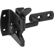 Auto thumb latch, 60mm heavy-duty, black Thumb latch black epoxy polymer, latches automatically, www.brittanygates.com