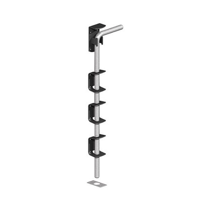 Surface bolt, 450mm, black / zinc