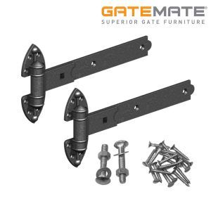 GATEMATE®, Reversible heavy-duty hinge set, epoxy black