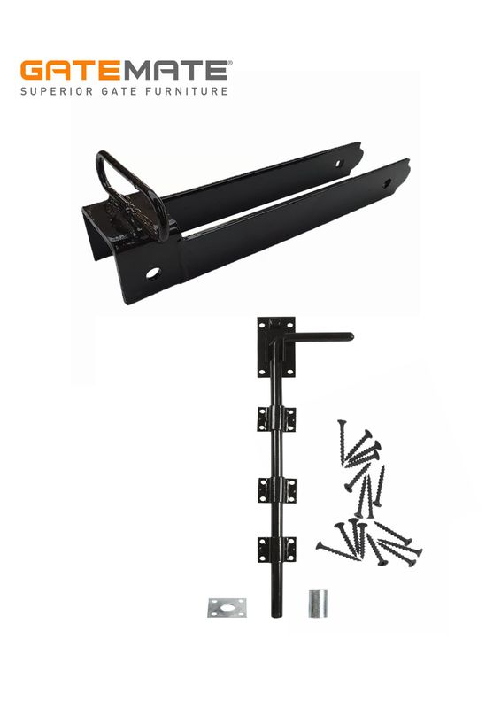 Fastener, 450mm bolt, black on galvanised