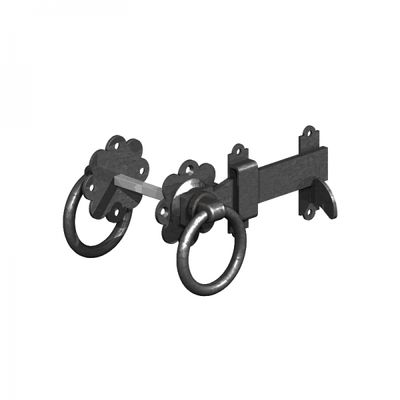 Ring latch, 175mm, black Ring latch, 175mm, black