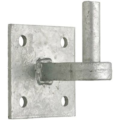 Hook on plate, 19mm, galvanised