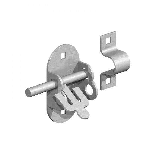 Oval pad-bolt, galvanised