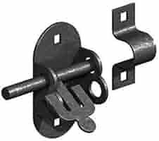 Oval pad-bolt, black polymer