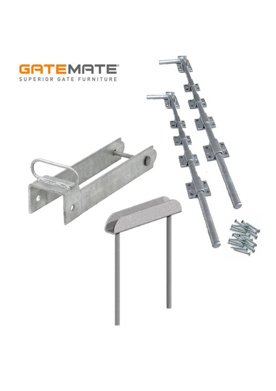 Fastener and two 600mm bolts, heavy receiver plate