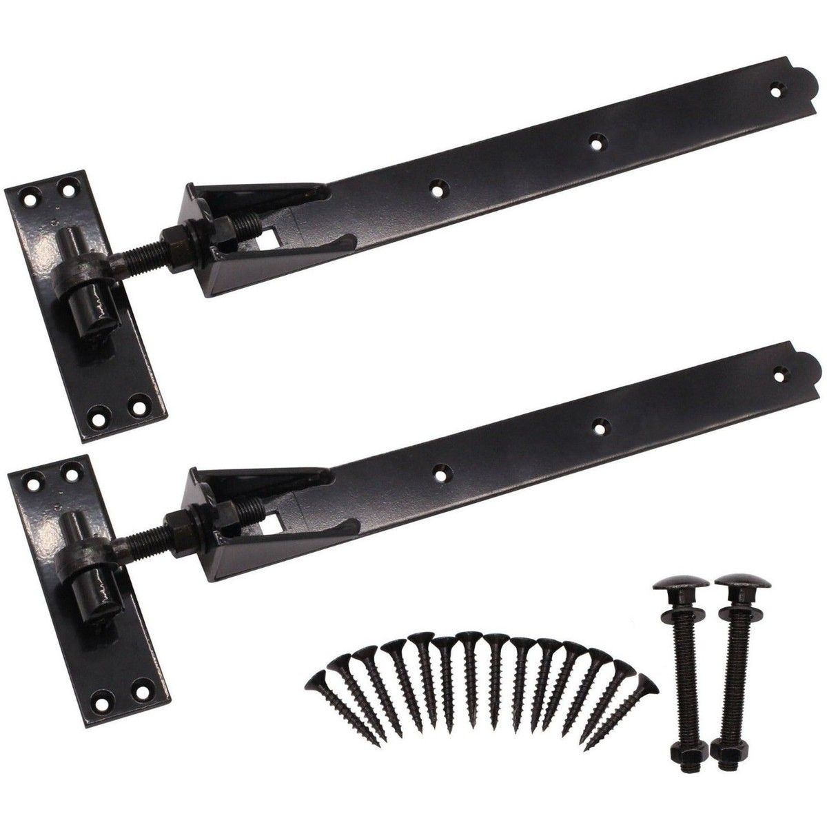 Adjustable hinge set,  black., Length /  Width  /  Pin: 350mm / 40mm / 16mm