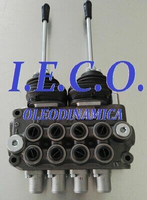 DISTRIBUTORE OLEODINAMICO 4 LEVE CON 2 JOYSTICK DOPPIO EFFETTO 3/8