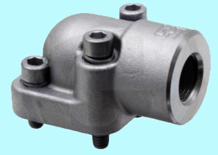 FLANGIA  90° PER POMPE BOSCH INTERASSE 40 FILETTO 1/2 COMPLETA