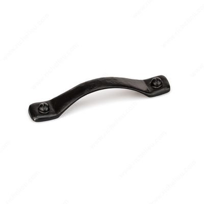 Poignée Rustique Fer Forgé 5&quot; Noire Mat Richelieu /  Cliquez ici