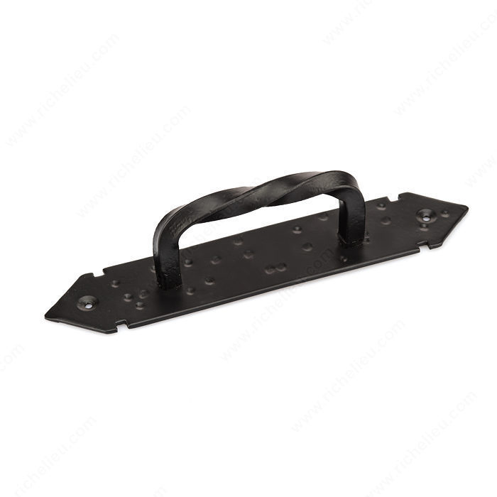 Poignée Rustique Fer Forgé 8&quot; Noire Mat Richelieu /  Cliquez ici