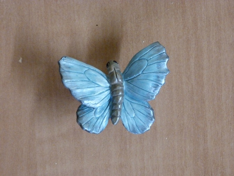 Bouton Papillon Bleu /  Cliquez ici