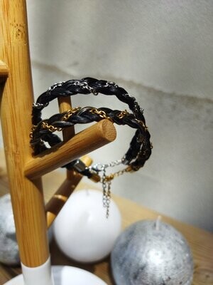 bracelet en crins chainette