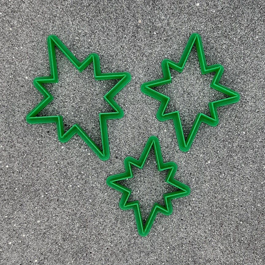 Набор мини форм для пряников "Звезды №2" 5, 6 и 7 см