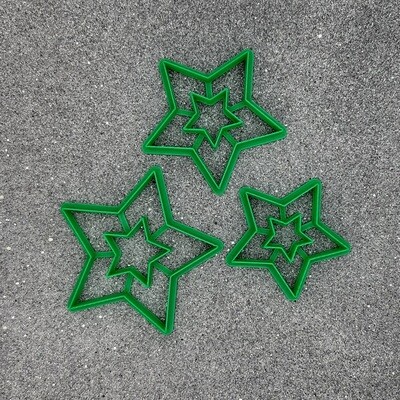 Набор мини форм для пряников "Звезды №1" 5, 6 и 7 см