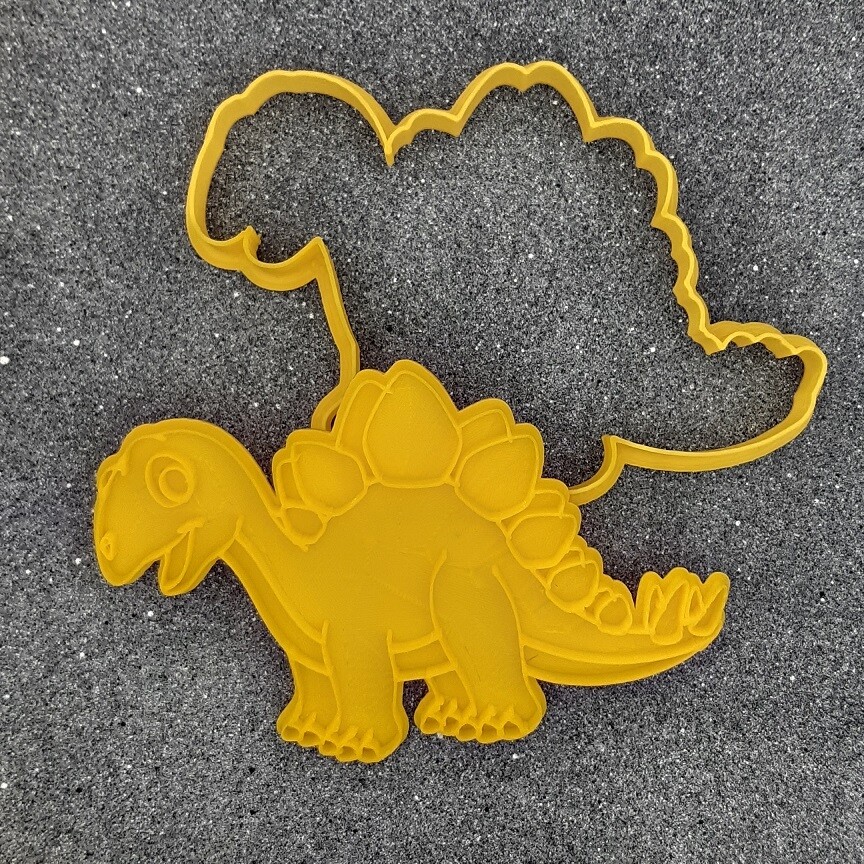Форма для пряника "Динозавр №8" (12 х 8 см) со штампом