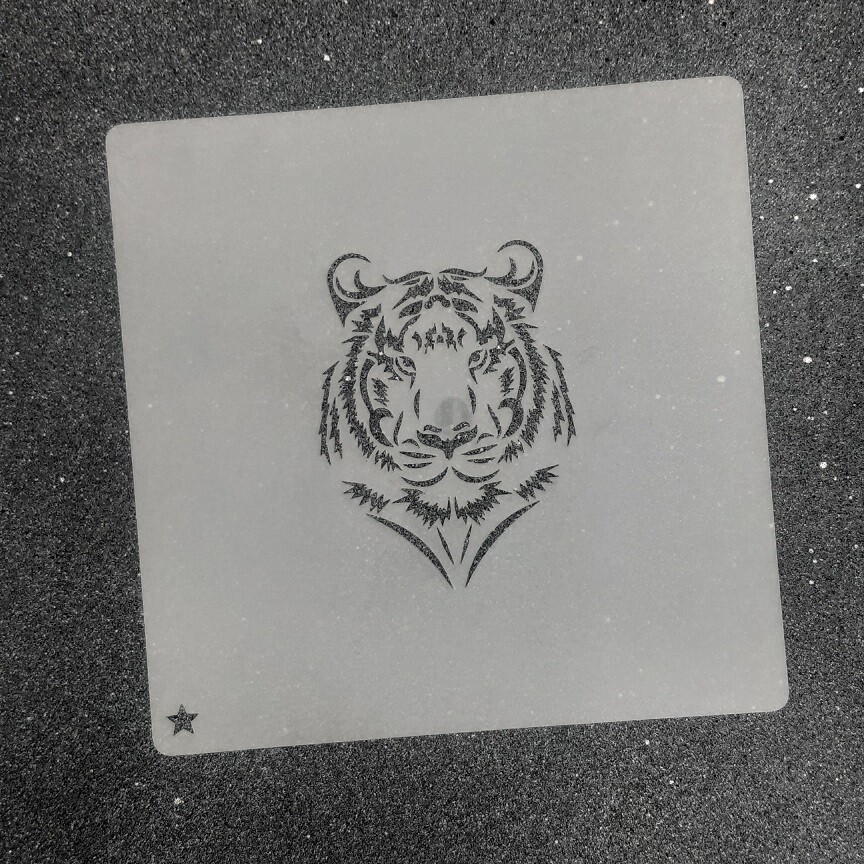 Трафарет для пряников "Тигр №1" (5,5 х 7,5 см)