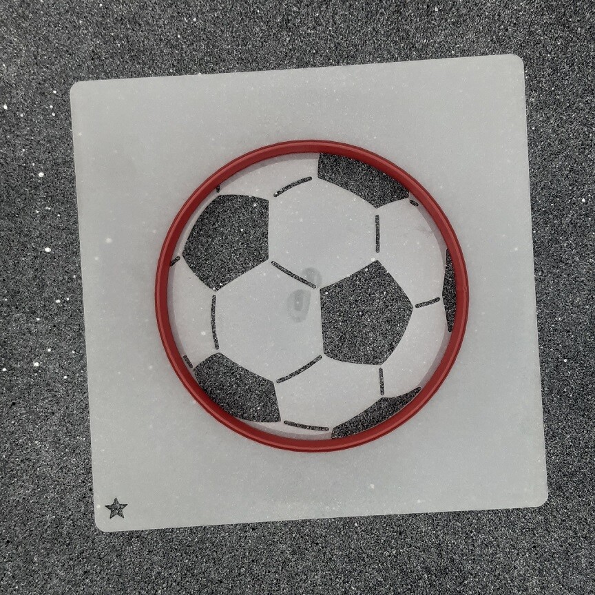 Форма для пряника "Футбольный мяч №1" 9 см с трафаретом