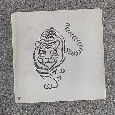 Трафарет для пряников "Тигр №4" (8 х 10 см)