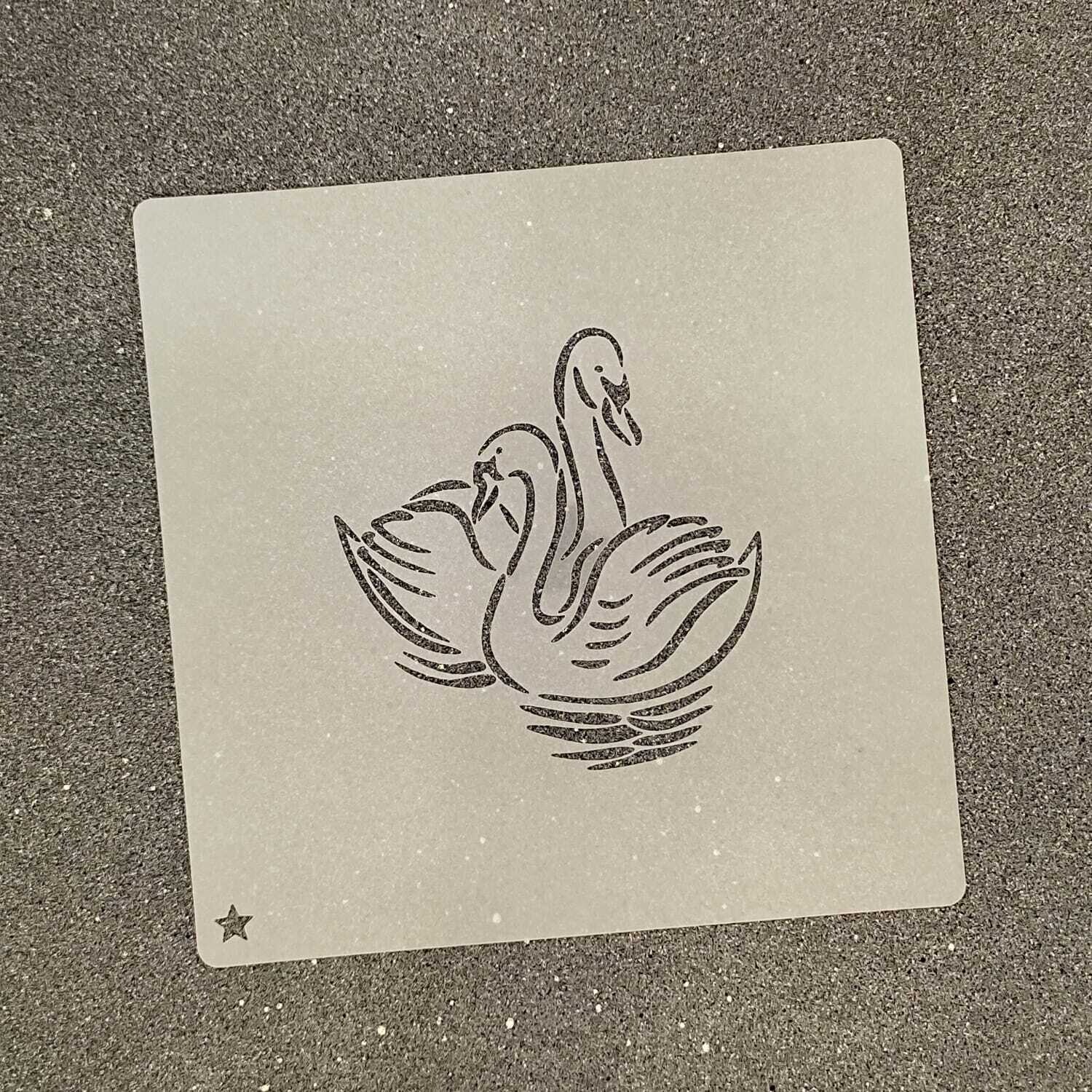 Трафарет для пряников " Лебеди №2" (7,5 х 8 см)