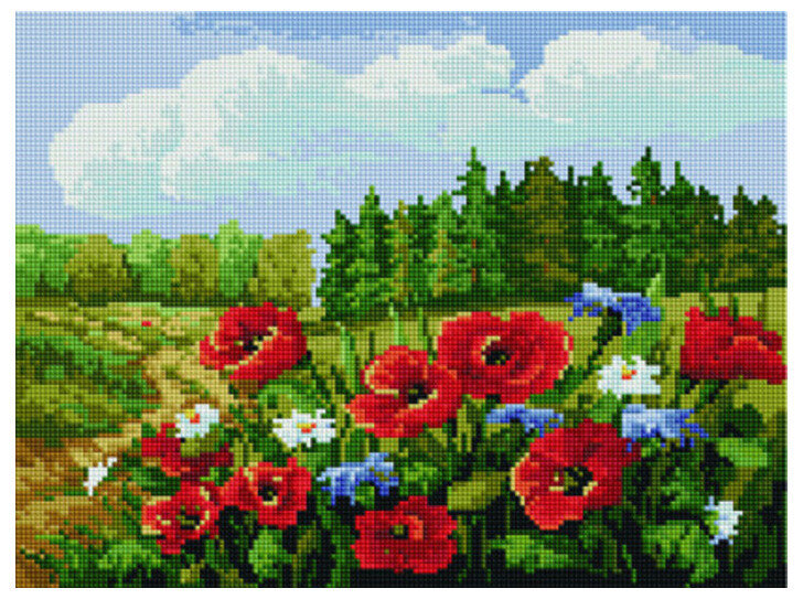 Алмазная мозаика Paintboy Original"Краски летнего поля" 30х40
