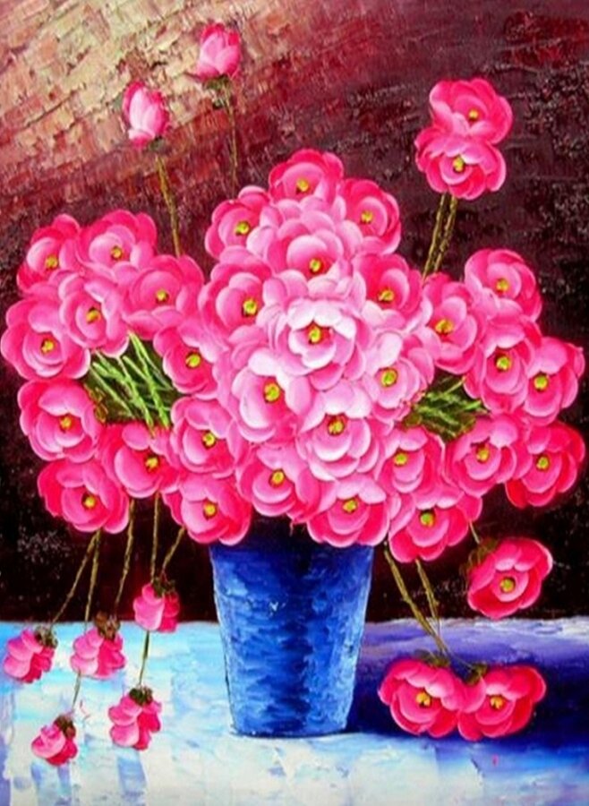 Картина по номерам 40х50 - Розовые цветы