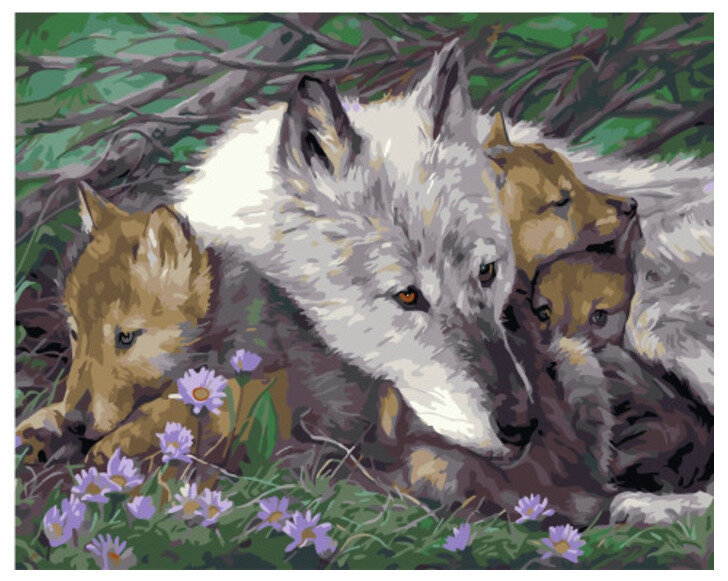 Волк с волчатами картинки для детей