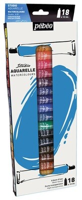 Краска акварель "PEBEO" набор Studio Aquarelle 18 цв. 12 мл