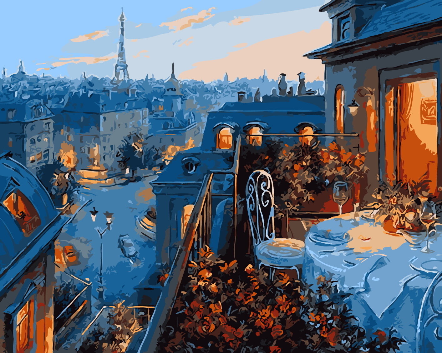 Картина по номерам ВанГогВоМне ZX 21919 Свидание в Париже 40х50 см