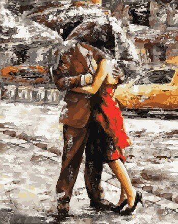 Картина по номерам ВанГогВоМне ZX 22117 Любовь под дождем 40х50 см