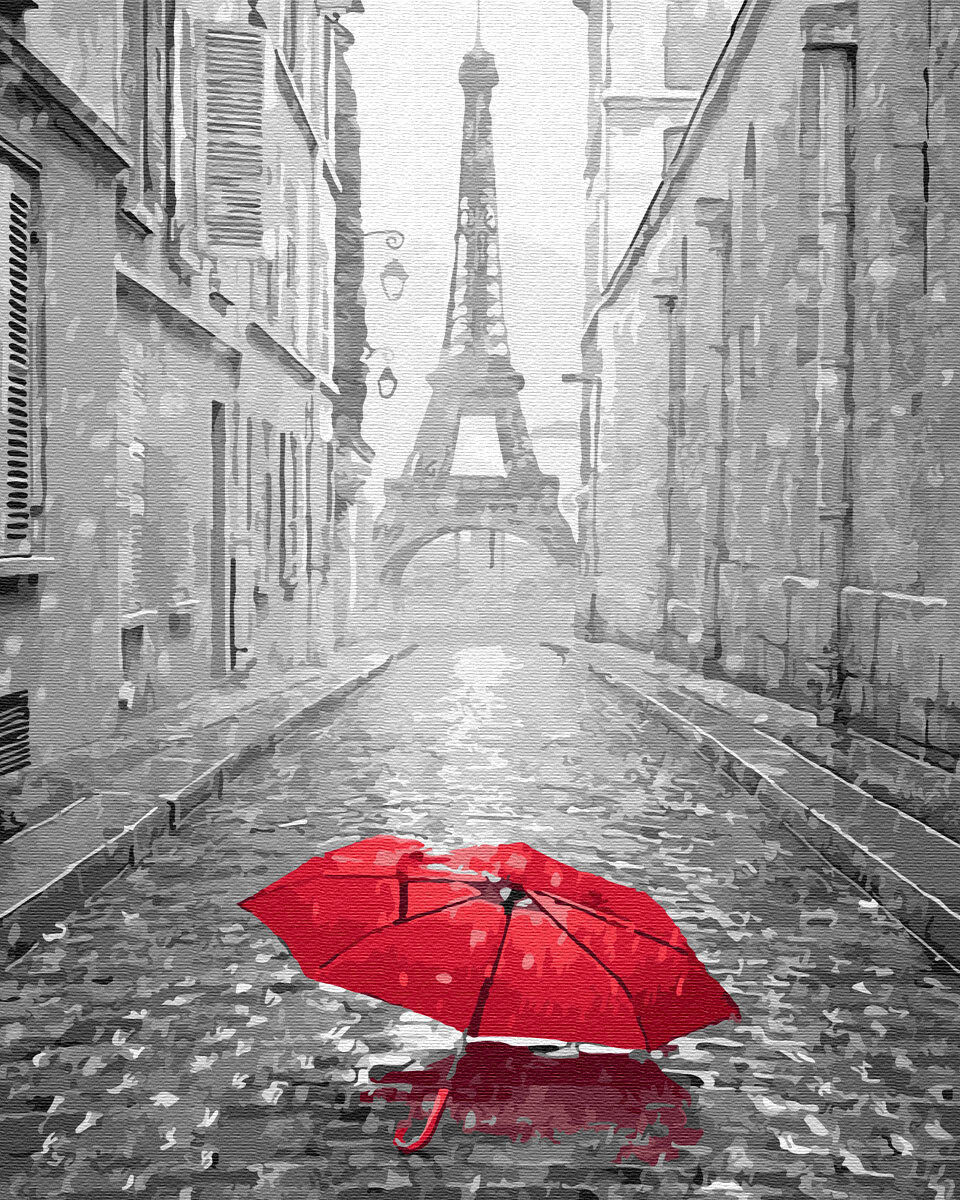 Картина по номерам ВанГогВоМне ZX 20774 Зонт в Париже 40х50 см