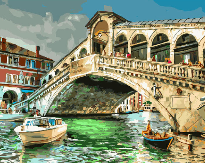 Картина по номерам ВанГогВоМне ZX 21258 Мост риальто. Венеция 40х50 см