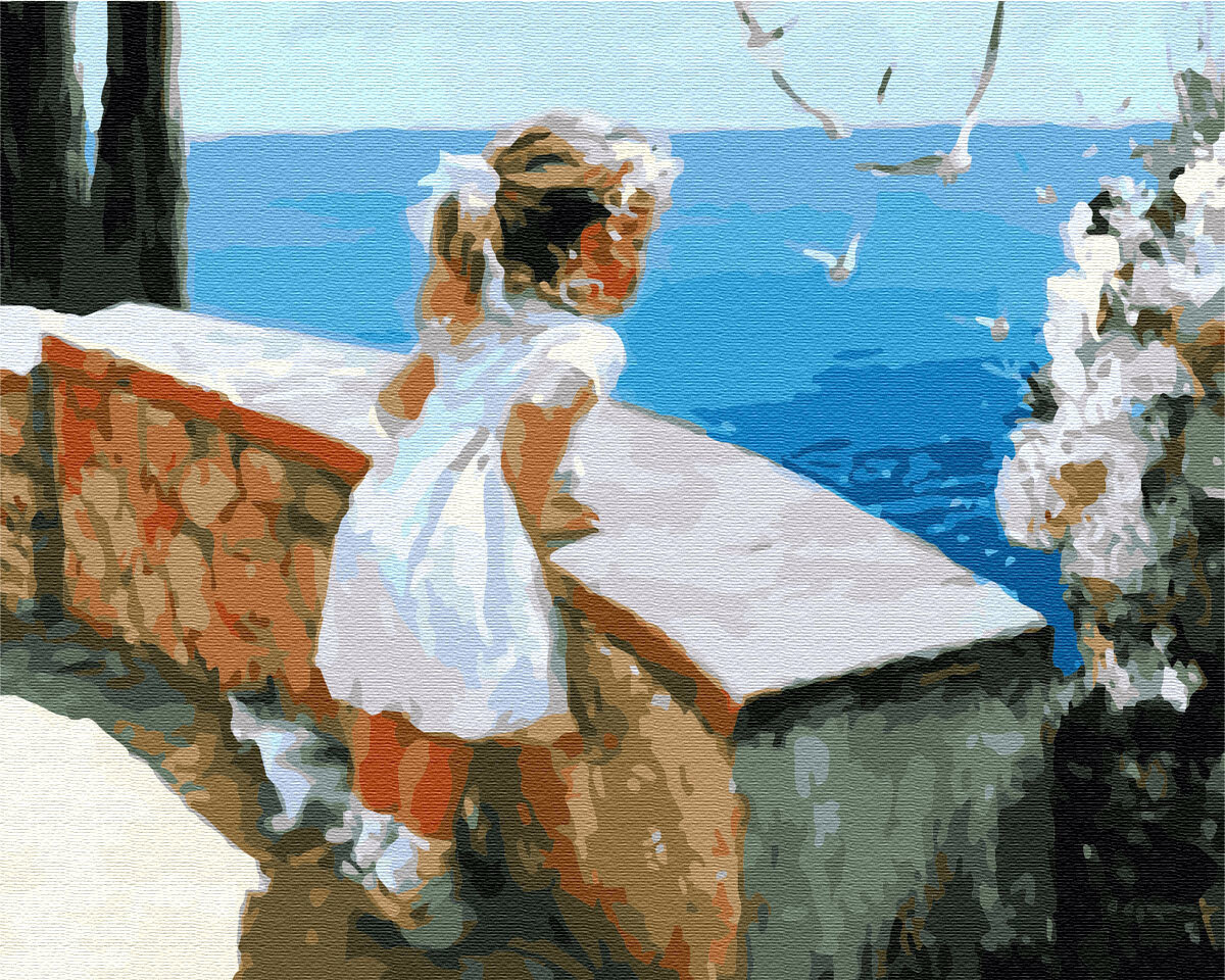 Картина по номерам ВанГогВоМне ZX 20353 Девочка на набережной 40х50 см