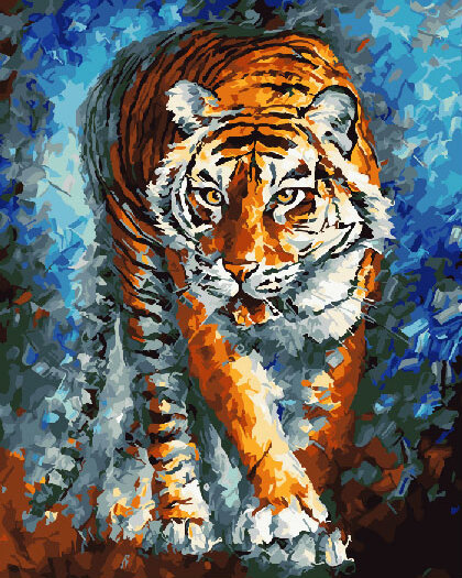 Картина по номерам ВанГогВоМне ZX 21362 Голодный тигр 40х50 см